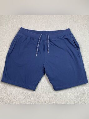 Dude Robe Shorts Men's Size L/XL Blue French Terry Soft Comfort Lounge Sleep